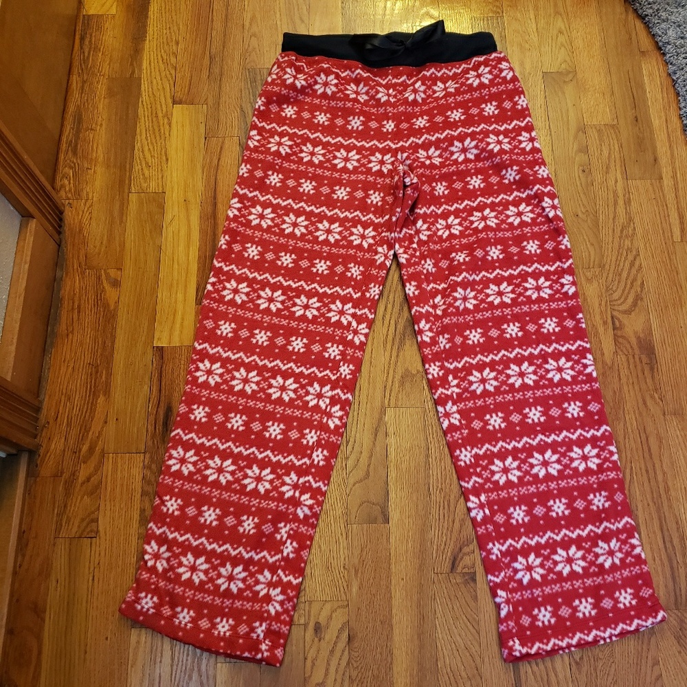 Women's Fleece PJ Pajama Pants Medium Size 8 /10 - Picture 2 of 4